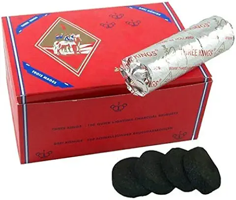Three Kings Hookah Charcoal 40mm – 100 Pieces