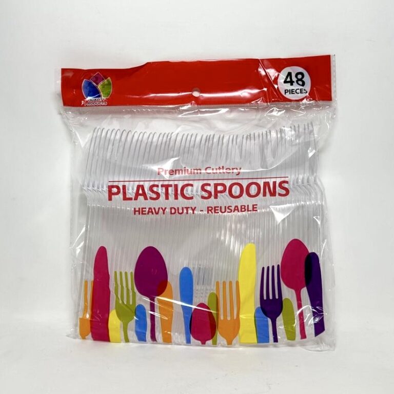 QUALITY PRODUCTS PREMIUM CUTLERY SPOONS CLEAR 48CT